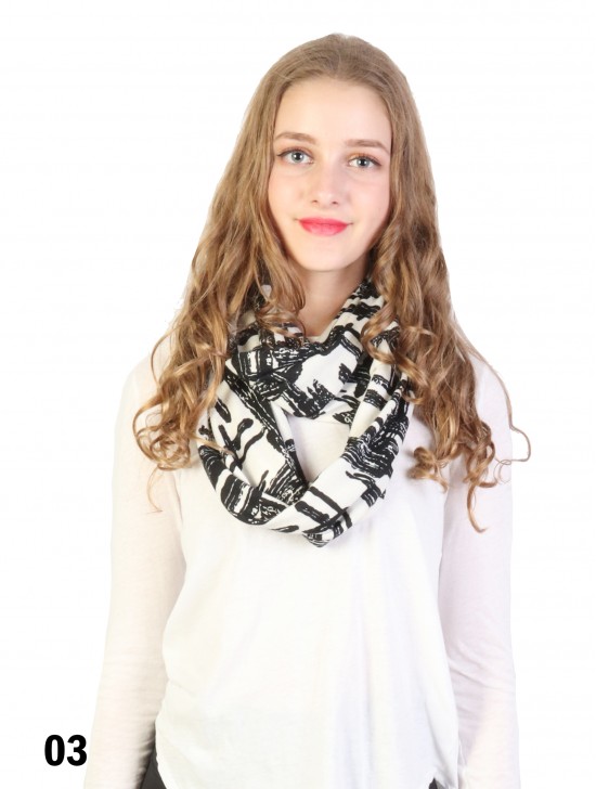 Two Tone Fashion Loop Scarf